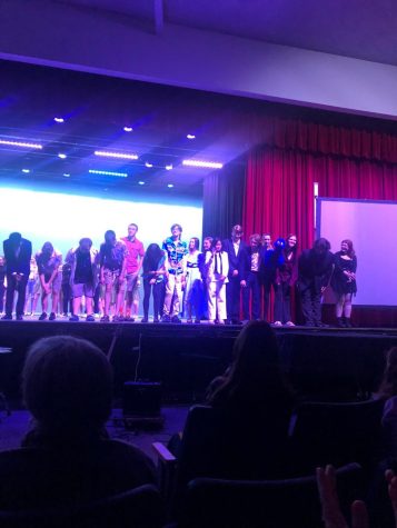 All student performers assemble on stage at the end for a final bow and acknowledgement.