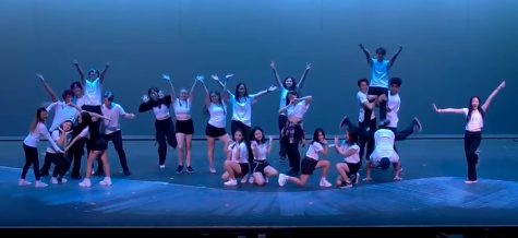 Students with a Kpop performance.