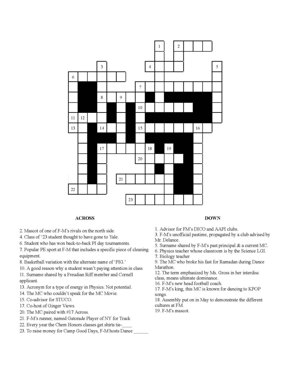 May 2024 crossword puzzle created by Ethan Wong