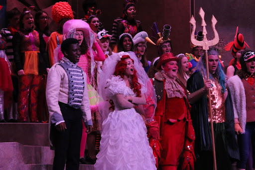 A scene from the 2023 musical, The Little Mermaid.  Photo from FMHS Musical archive